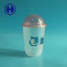 IML PP مخصص الطباعة U شكل الحليب فقاعة الشاي كوب بلاستيكي لعصير القهوة الباردة